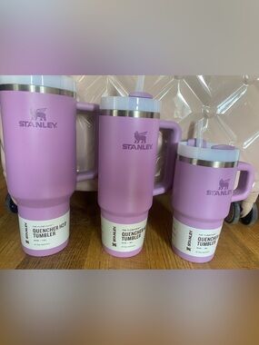 Set of 3 Stanley Lavender Pink Quencher Tumbler with Handle